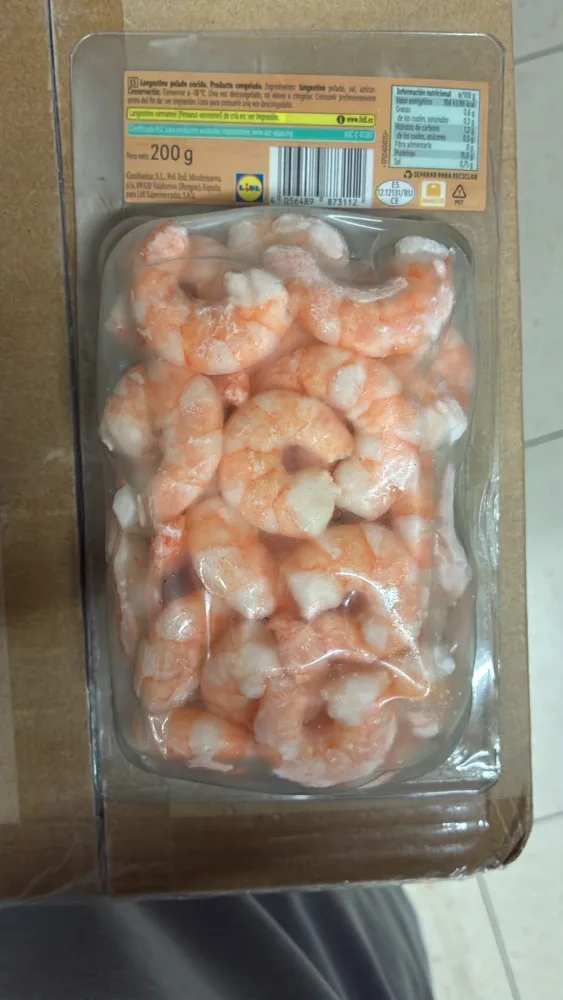 Langostino pelado cocido