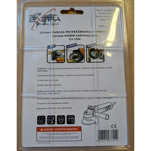 Circular saw blade for angle grinder