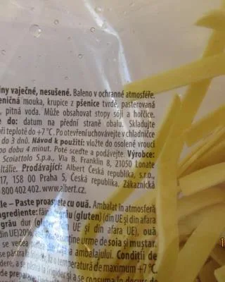 Tagliatelle all’uovo, Těstoviny vaječné, nesušené, WORLD’S MARKET, 500 g